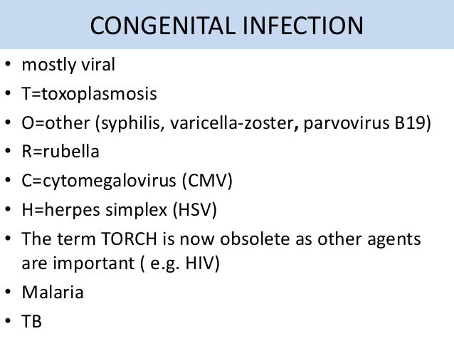 Congenital Intrauterine TORCH Infections